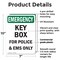Signmission Key Box For Police And EMS Only, 7 in W x Rectangle, Plastic OS-2PACK-EM-P-710-V-10458 - alternate 5
